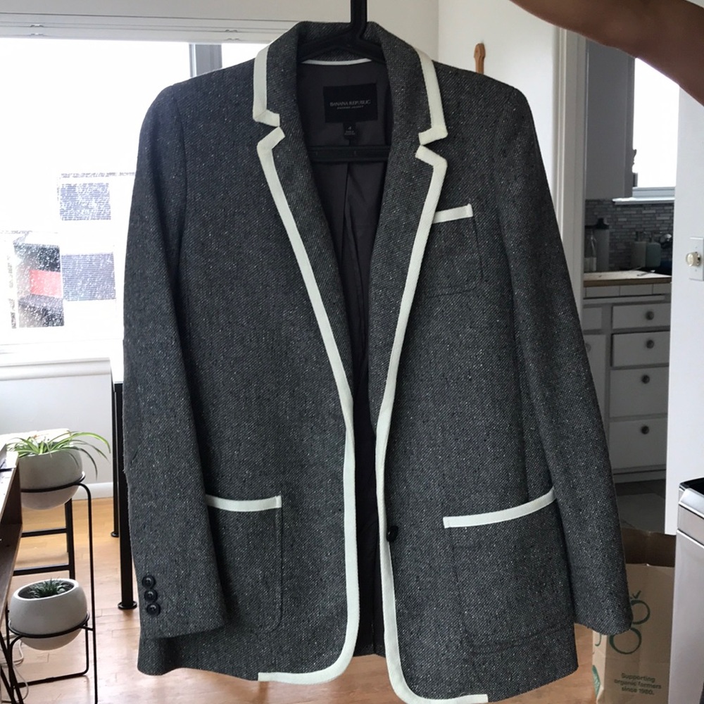 Banana Republic Oversized Grey Blazer